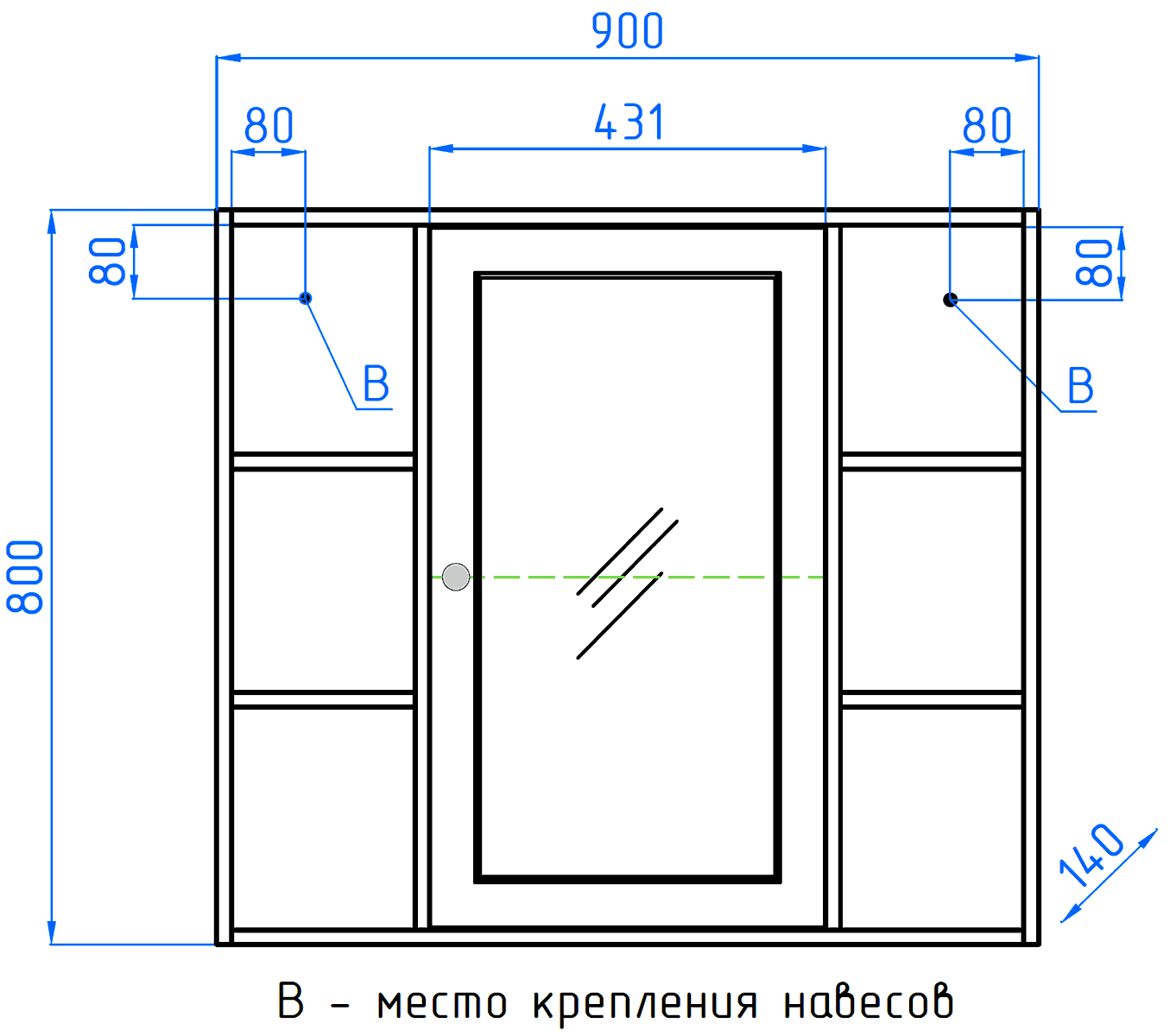 Style Line Кантри 90 Зеркальный шкаф (венге)