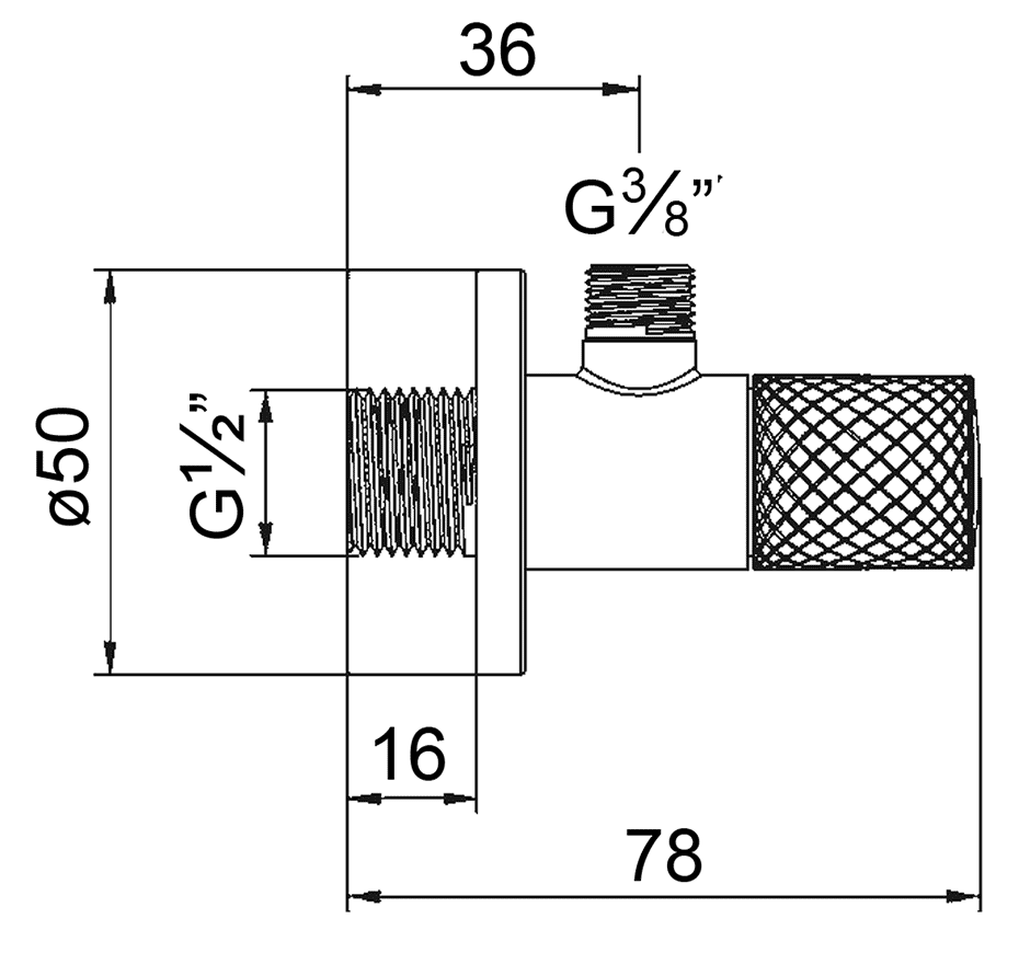 Kludi 1584605-00 Угловой вентиль 1/2"x3/8"