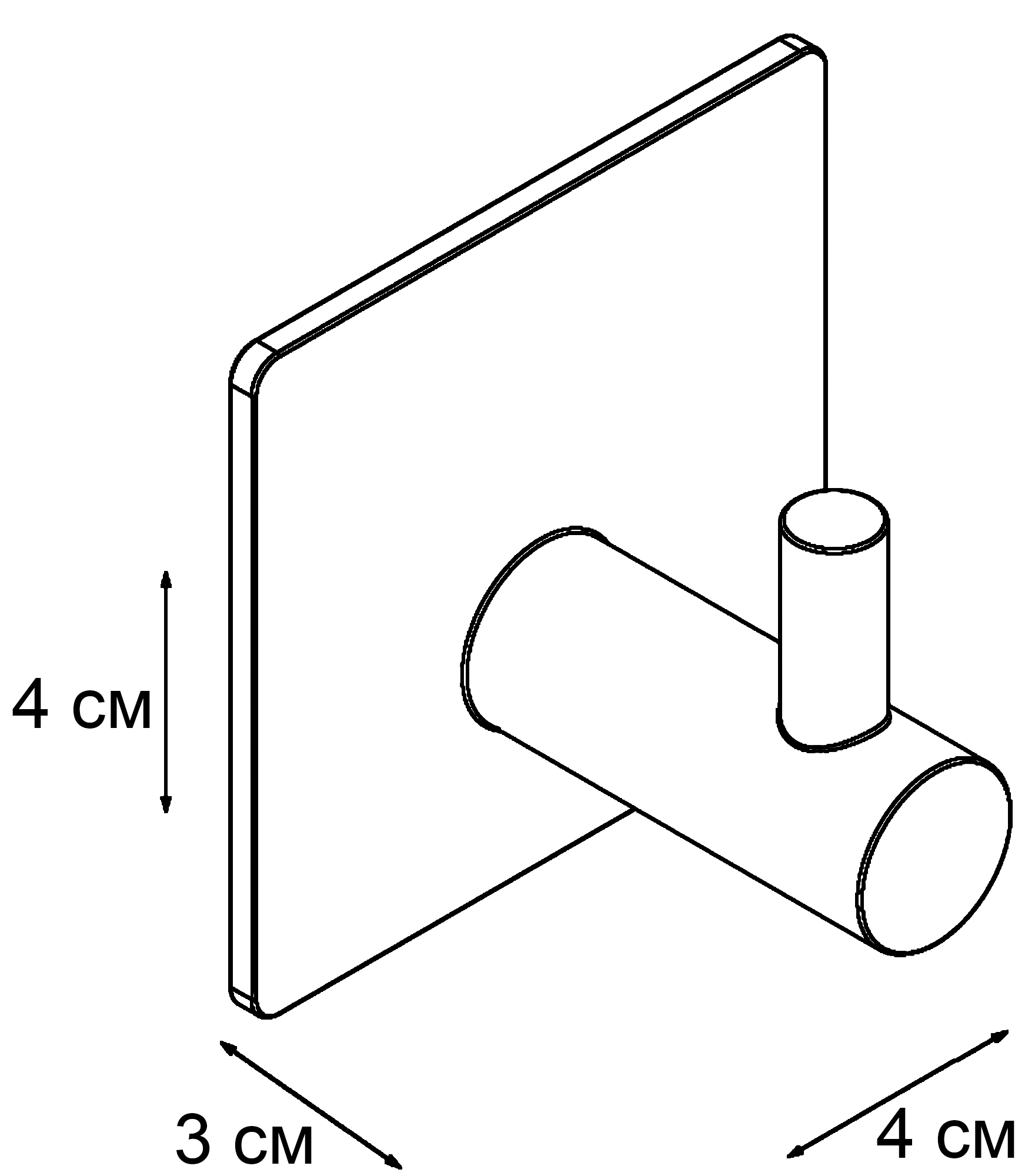 Fixsen Practica FX-560A Крючки 2 шт. самоклеящиеся (чёрный)