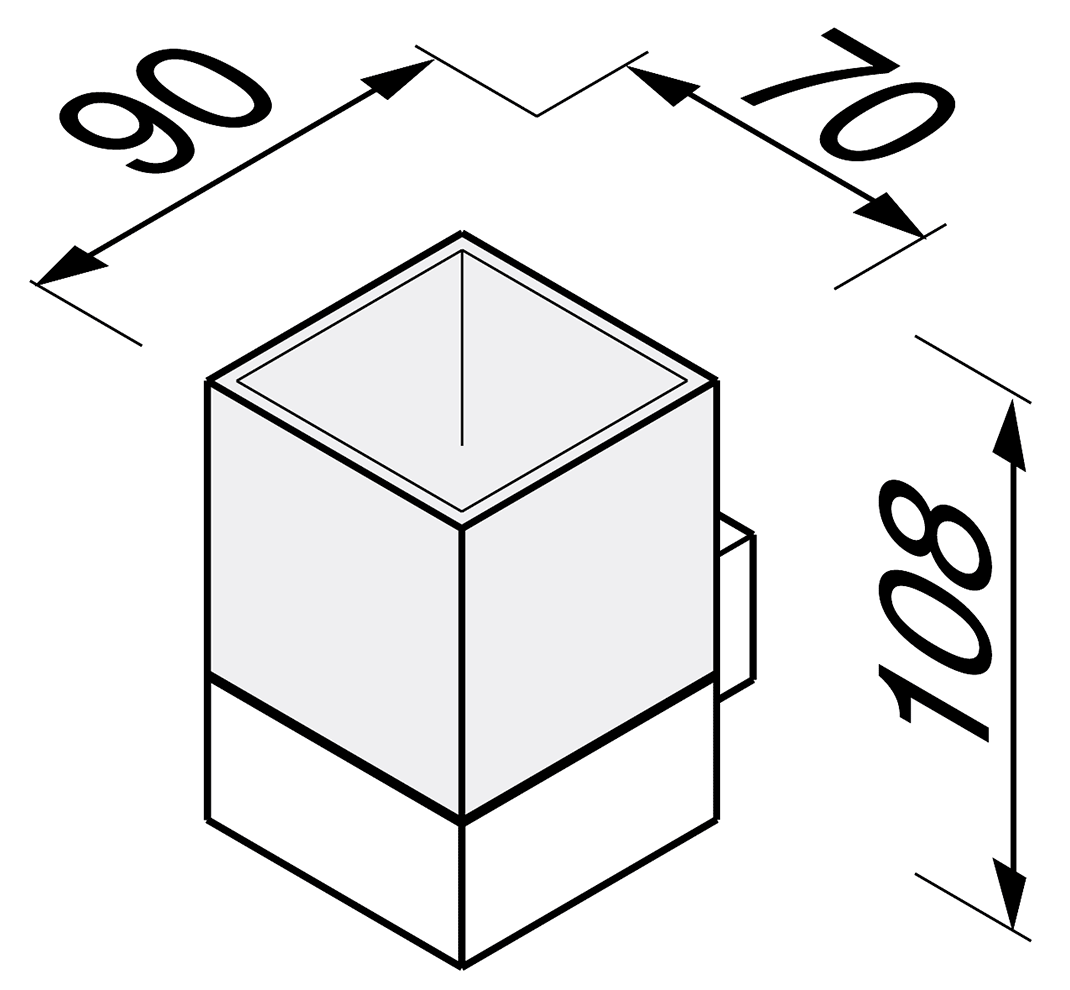 Geesa Modern Art 913502-02  Стакан настенный (стекло)