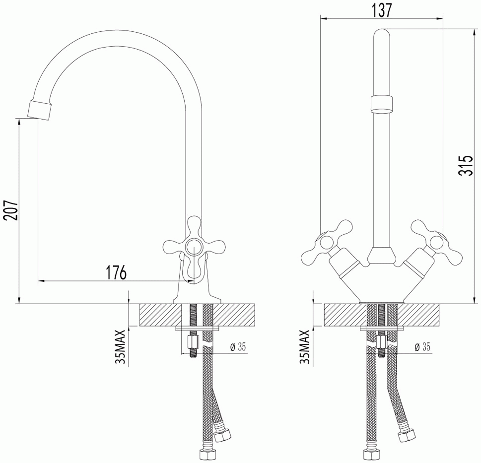 Lemark Standard LM2105C Смеситель для кухни