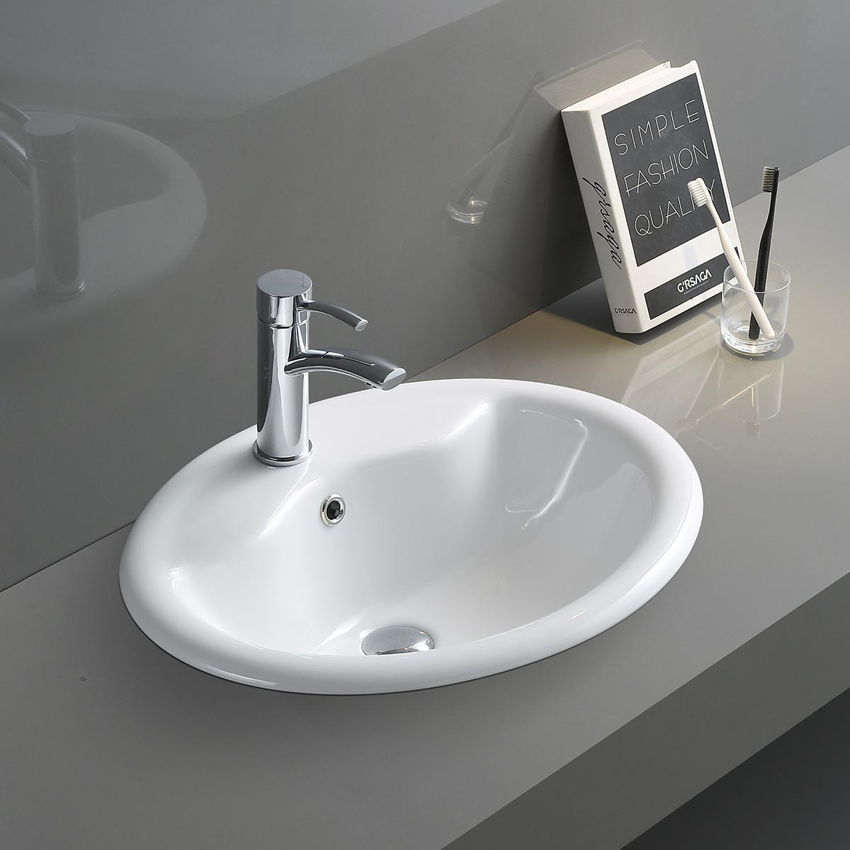 CeramaLux 316 Встраиваемая раковина 570x460