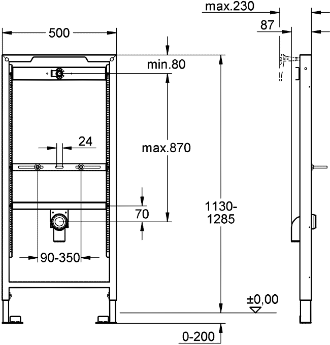 Grohe Rapid SL 38517 001 Система инсталляции для писсуара