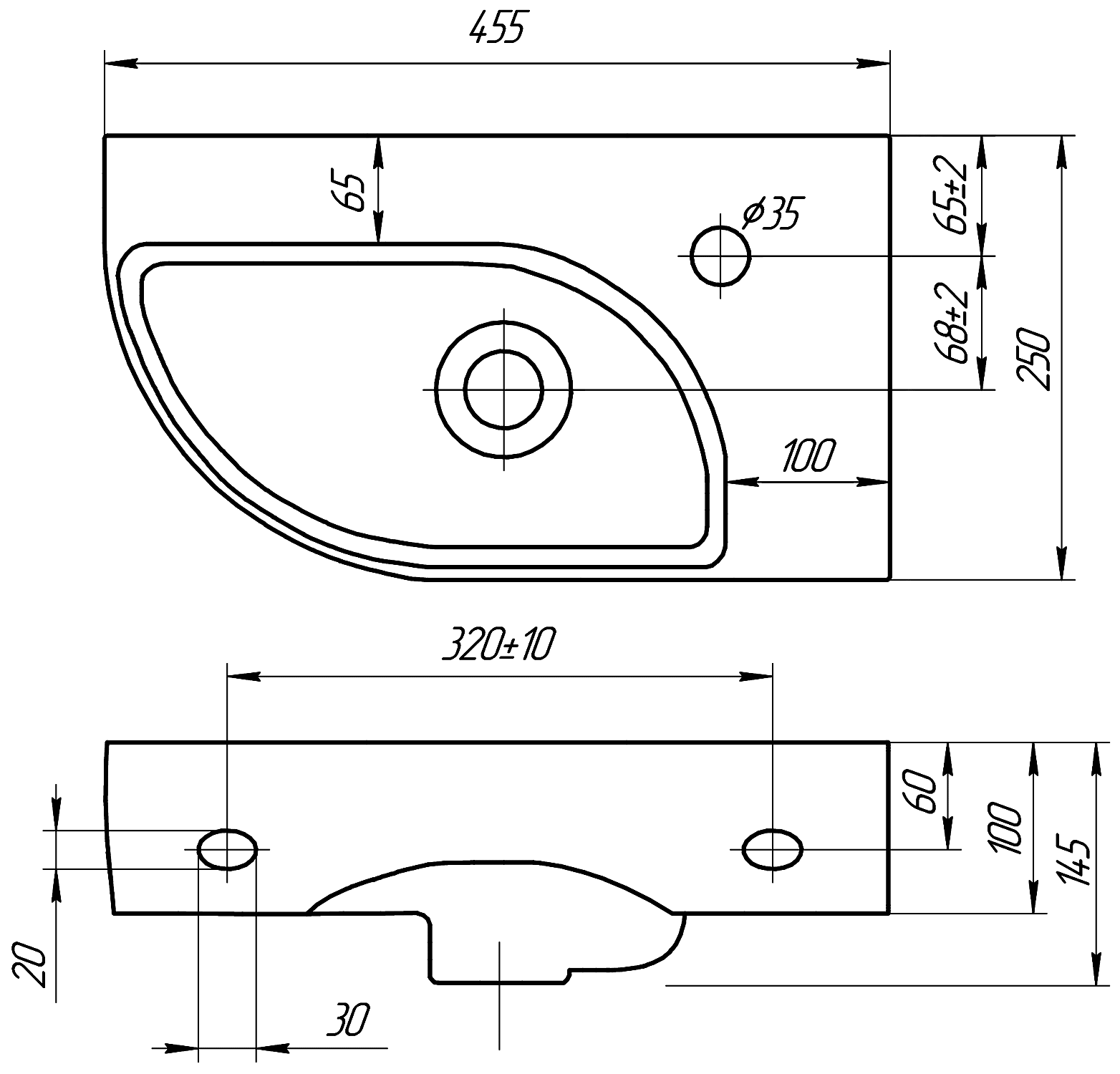 Cersanit Cameo S-UM-CAM45/1-w Раковина угловая 455x250 (правая)