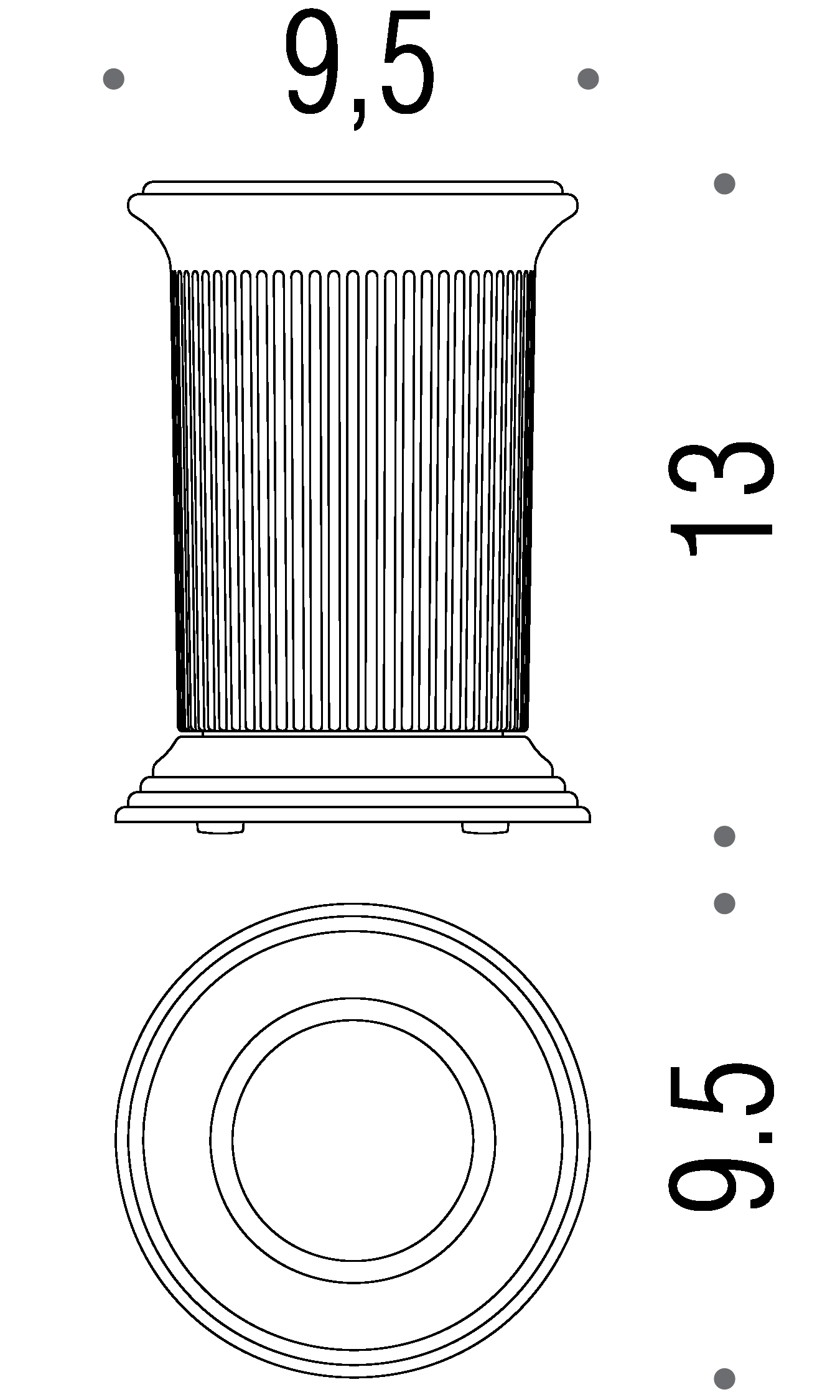 Colombo Hermitage B3341 Стакан настольный (хром)
