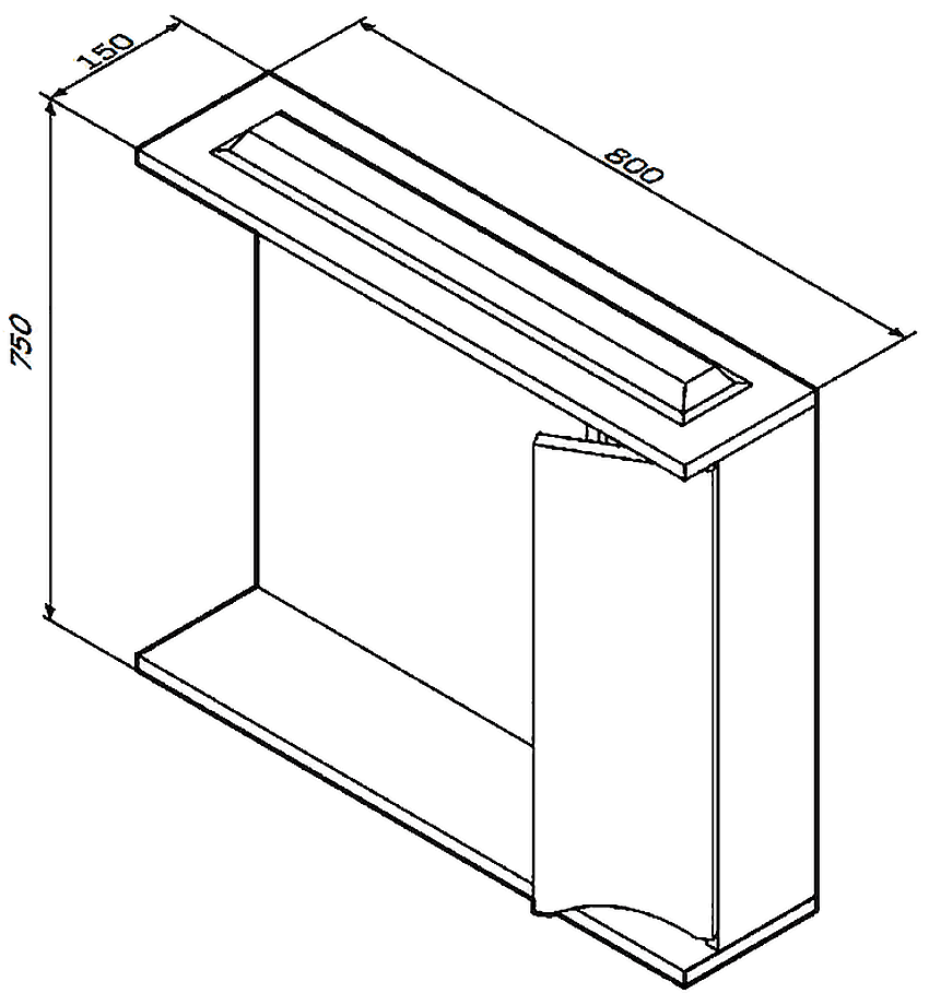 AM·PM Like M80MPR0801WG Зеркало 800x780 со шкафчиком (белый)