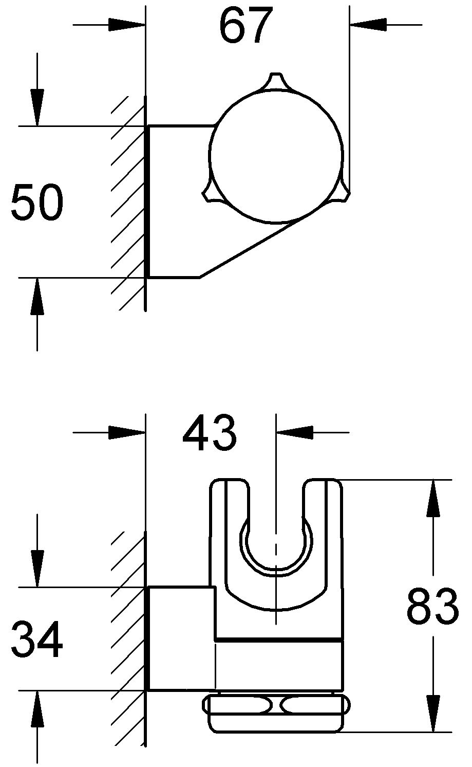 Grohe Relexa Plus 28623 IN0 Держатель душа регулируемый