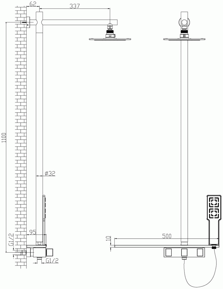 Lemark Tropic LM7001C Душевая система со смесителем