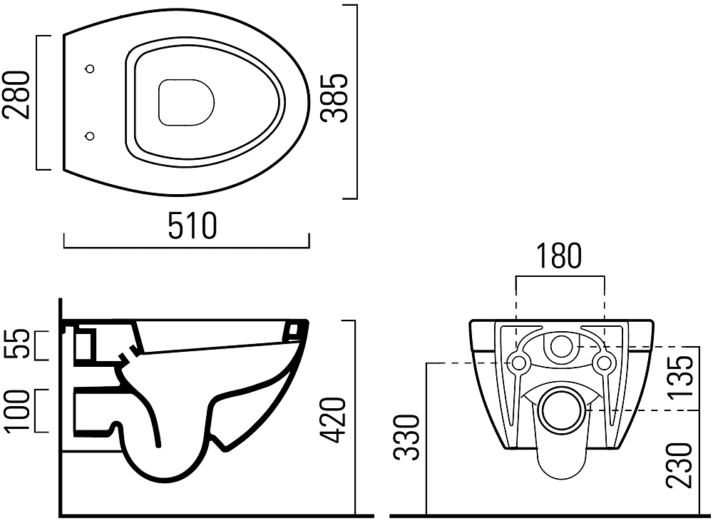 GSI Modo 771011/MS75C11  Унитаз подвесной с крышкой SoftClose