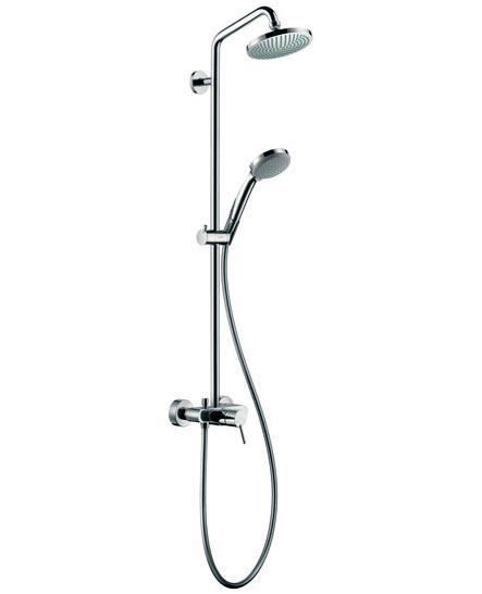 Hansgrohe Croma 100 Showerpipe 27154 000 Душевая система со смесителем (верхний душ Ø160 мм)