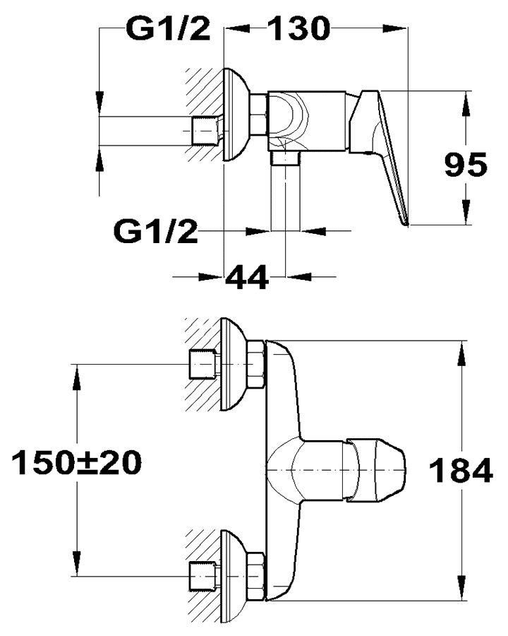 Mofem Bridge 153-1851-00 Cмеситель душевой