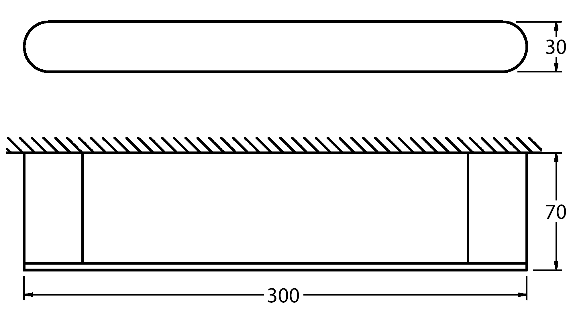ArtWelle Schwarz 7713 Полотенцедержатель 30 см (чёрный)