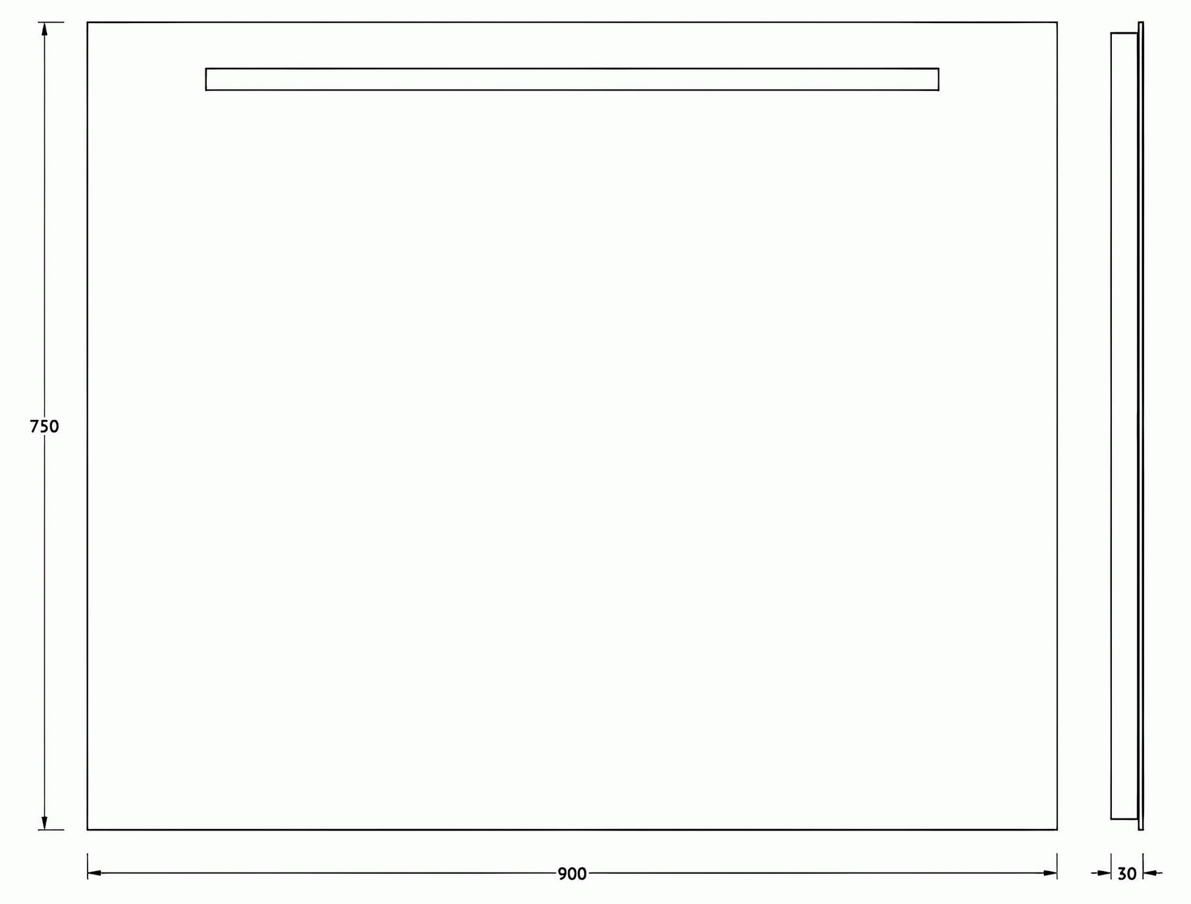 Evoform Ledline BY2106 Зеркало 90x75 с LED светильником