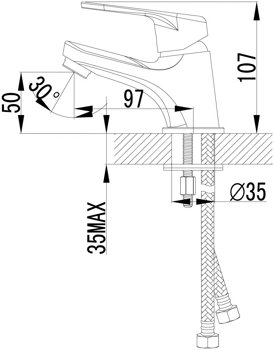 Lemark Luna LM4156C Смеситель для раковины