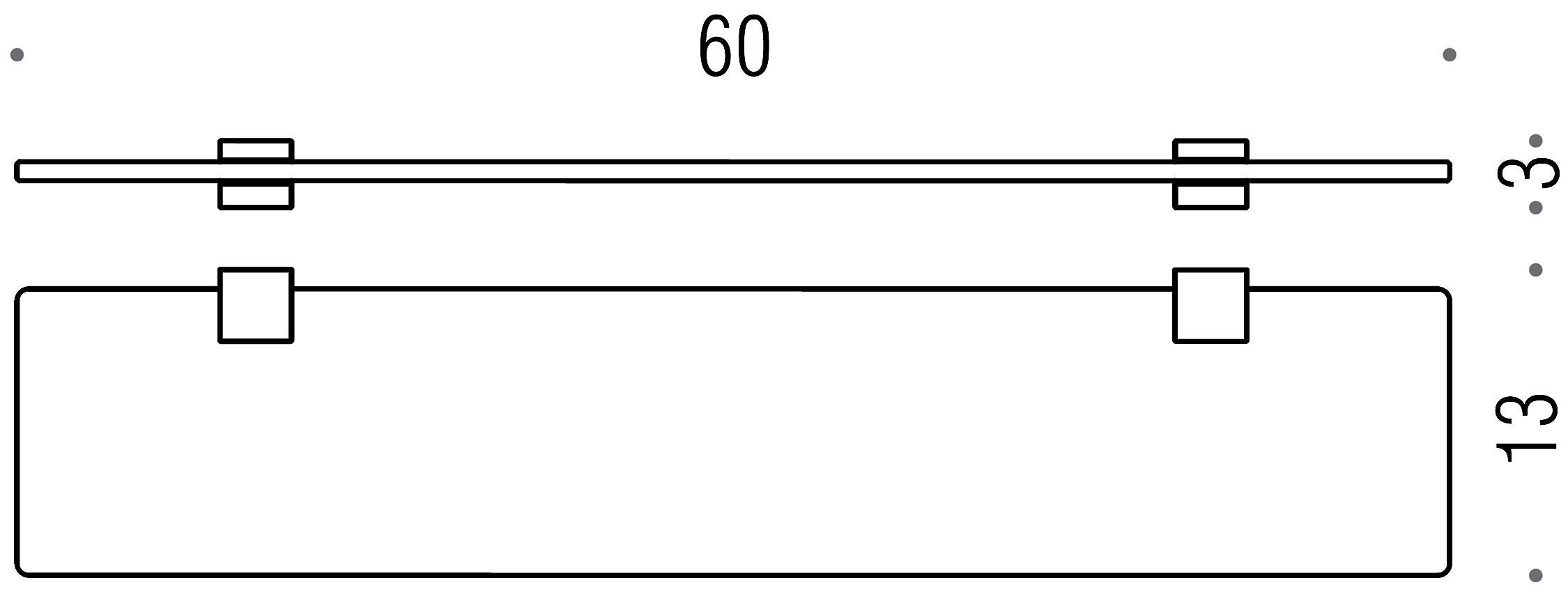 Colombo lulu B6216 HPS Полочка 60 см (золото)