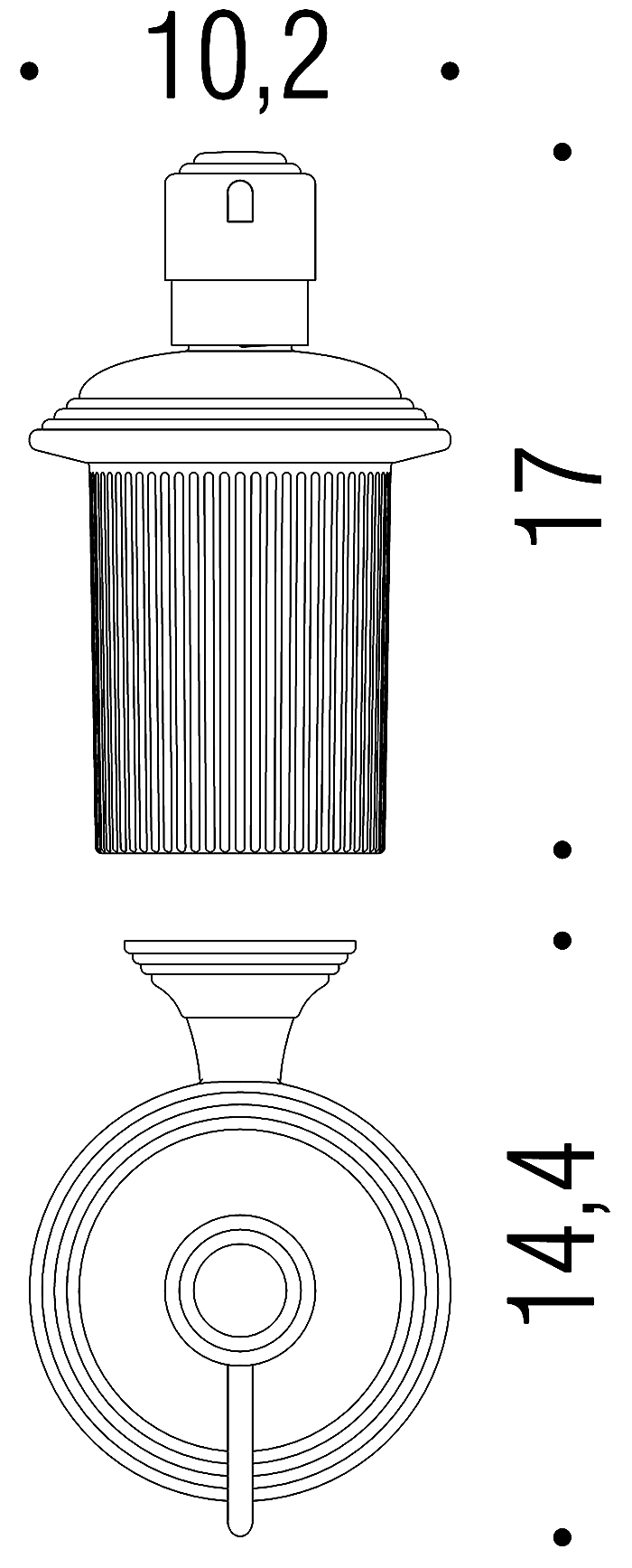 Colombo Hermitage B9335 BR Диспенсер для жидкого мыла настенный (бронза)