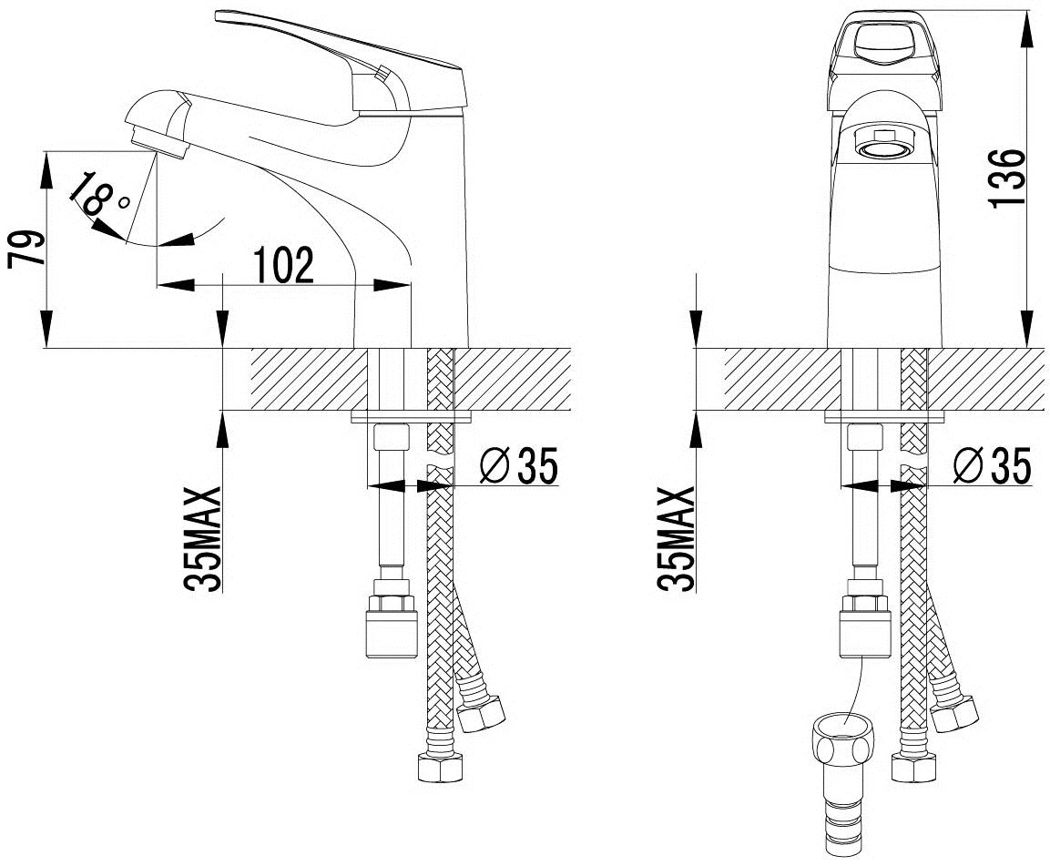 Lemark Omega LM3116C Смеситель для раковины с гигиеническим душем