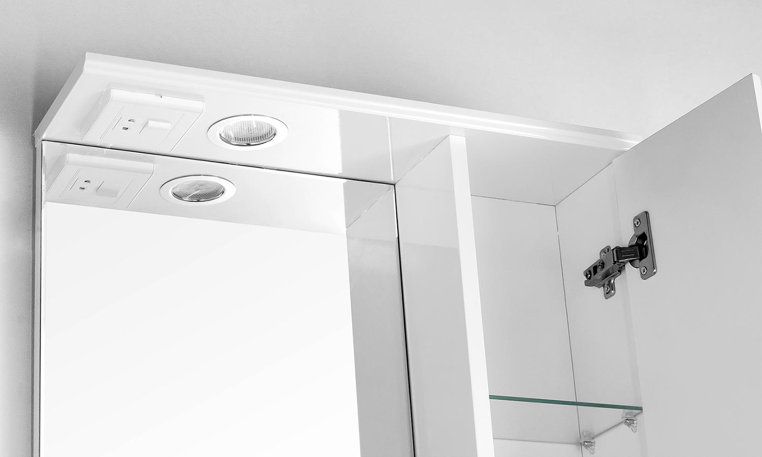 Style Line Олеандр-2 55/C Зеркало со шкафом (белый)
