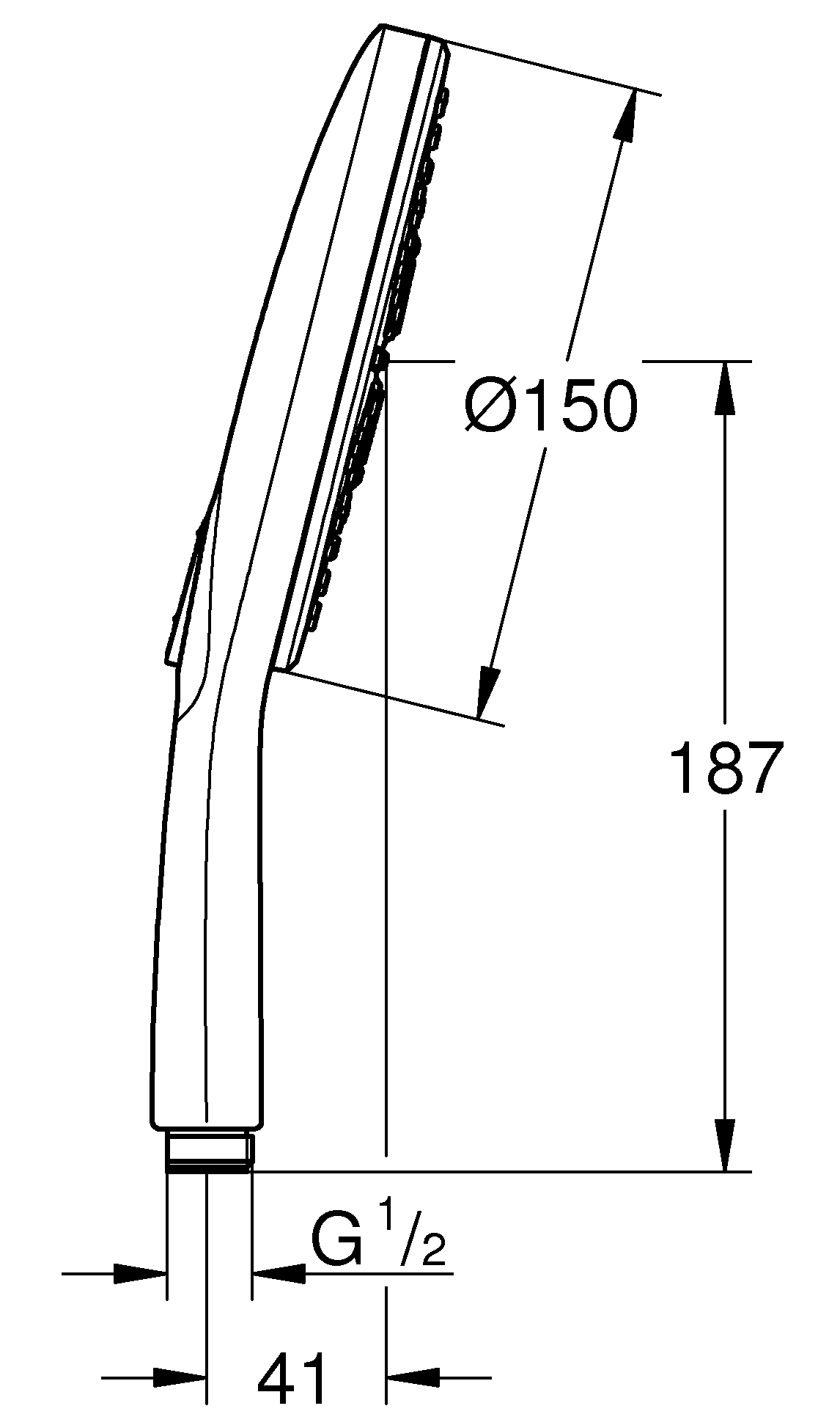 Grohe Rainshower SmartActive 26553 000 Ручной душ Ø150 мм (3 режима)