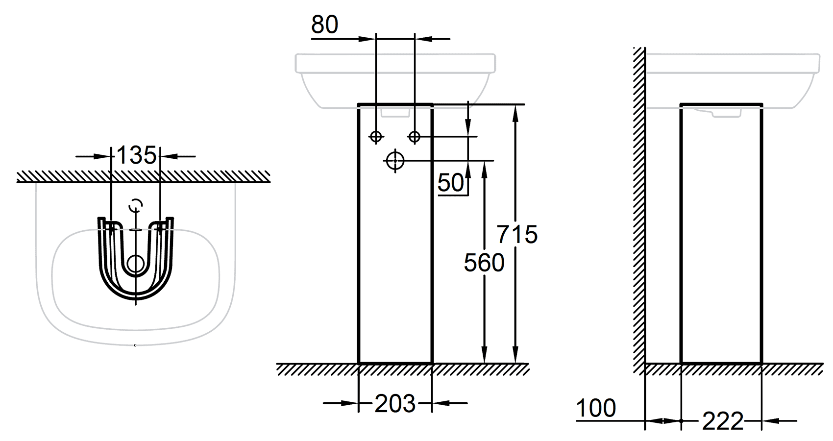 Grohe Euro Ceramic 39202 000 Пьедестал для раковины