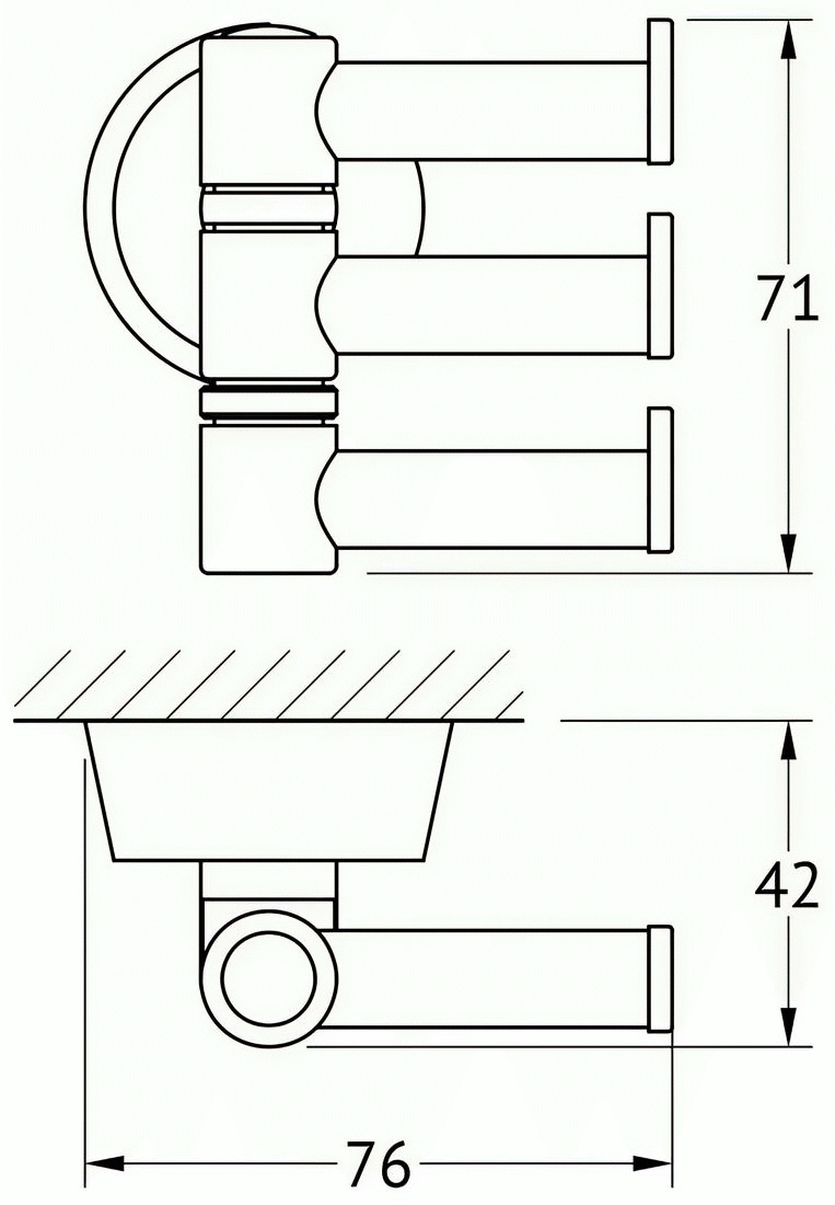 FBS Vizovice VIZ047 Крючок поворотный тройной