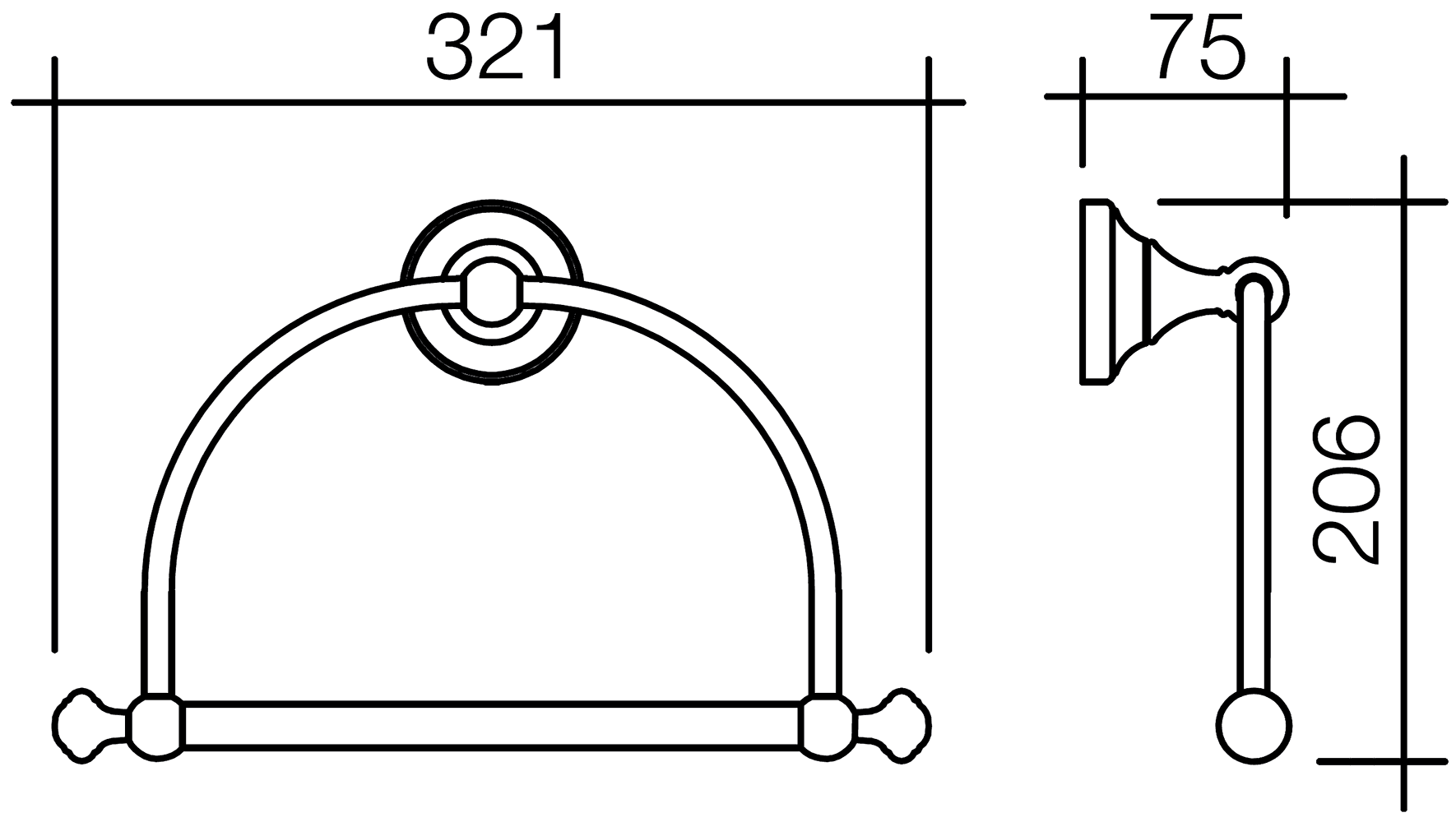 Schein Saine 7053025VF Полотенцедержатель-кольцо (золото)