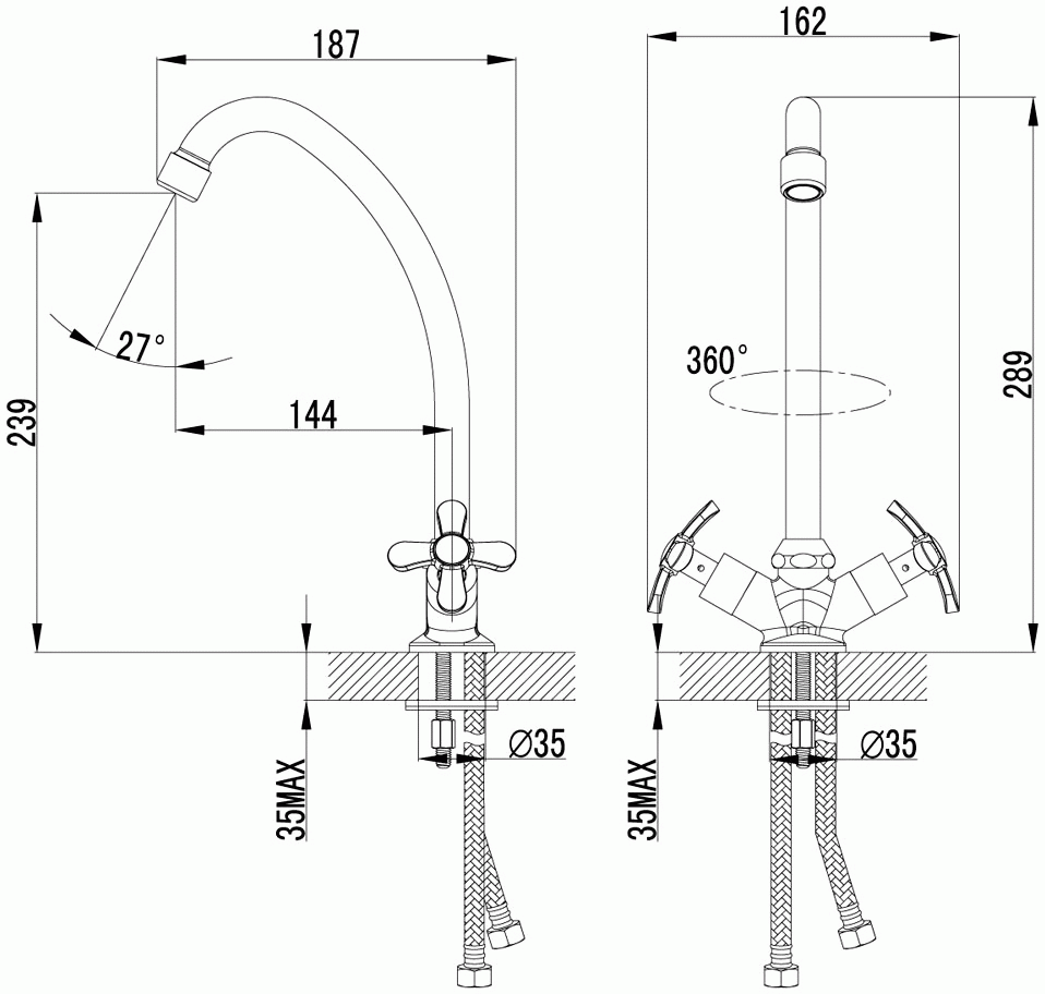 Lemark Partner LM6544C Смеситель для кухни