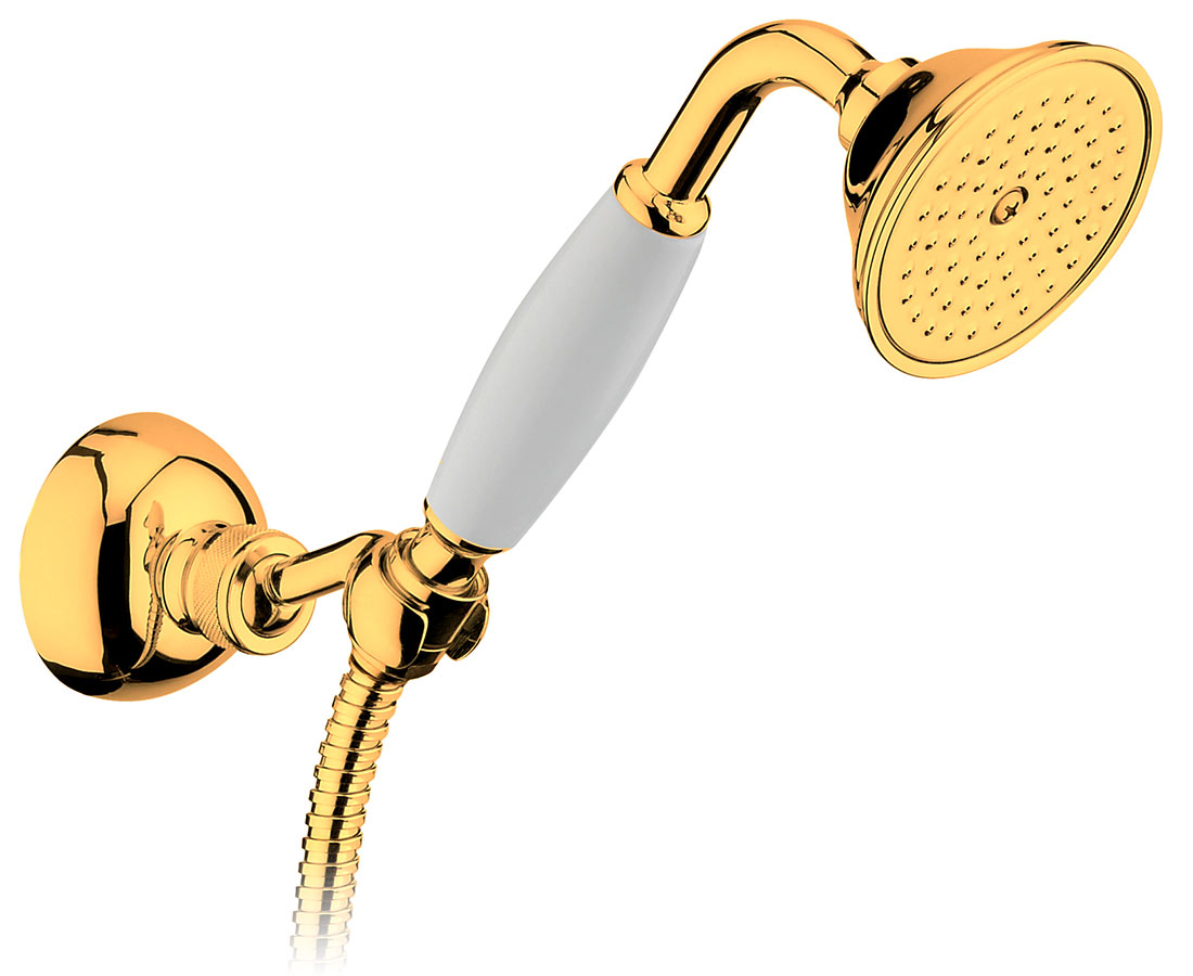Webert AC0704.010  Ручной душ с кронштейном и шлангом (золото)