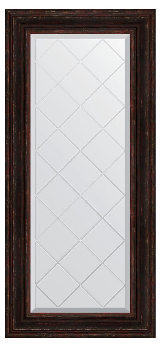 Evoform Exclusive-G BY4076 Зеркало с гравировкой в багетной раме 59x128