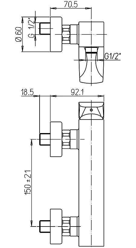 Paini F1 F1CR511 Смеситель душевой