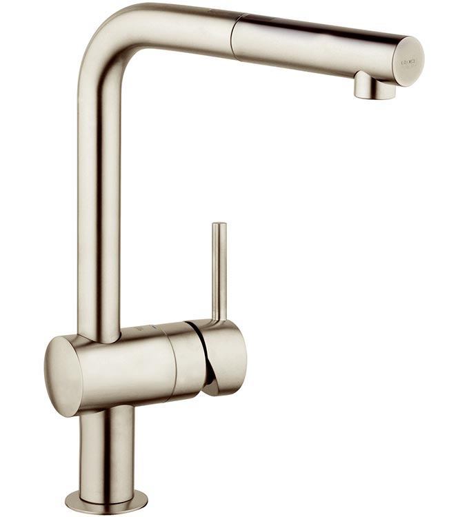 Grohe Minta 32168 DC0  Смеситель кухонный с выдвижным изливом (суперсталь)