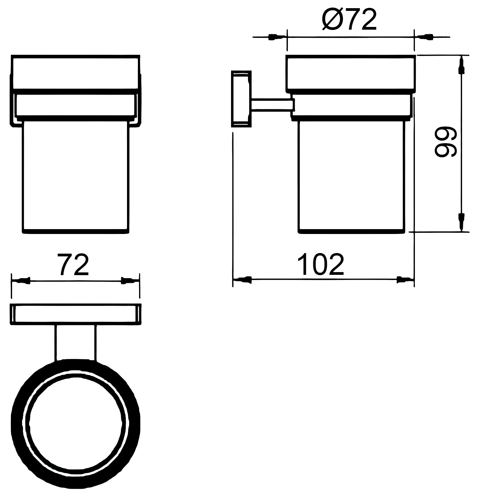 Langberger Alster 10911A Стакан настенный