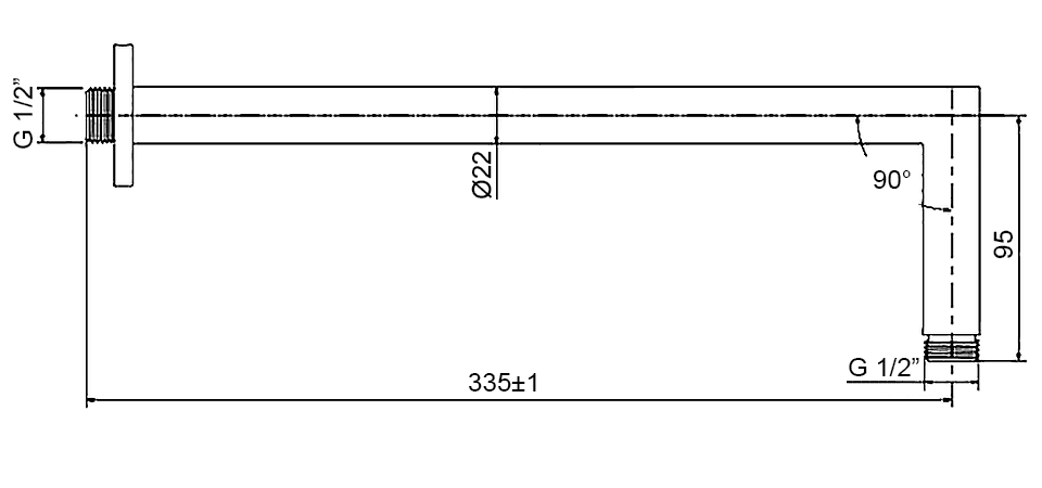 IDDIS 001SB33i61 Отвод для верхнего душа