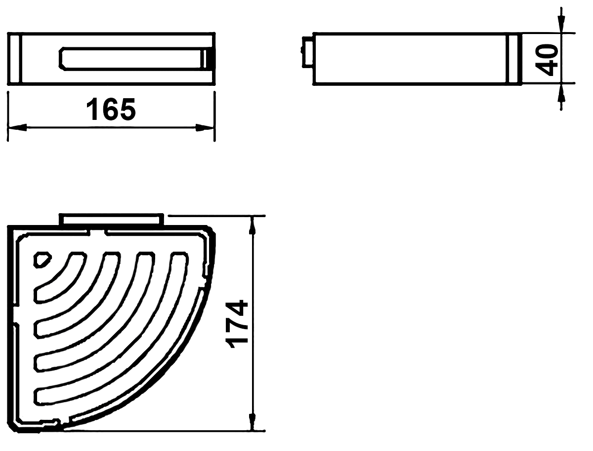 Langberger 75260 Полочка угловая 165x174