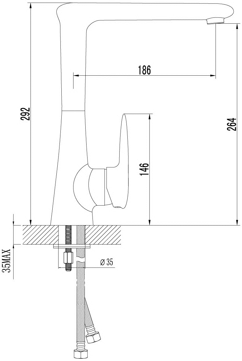 Lemark Status LM4405C Смеситель для кухни