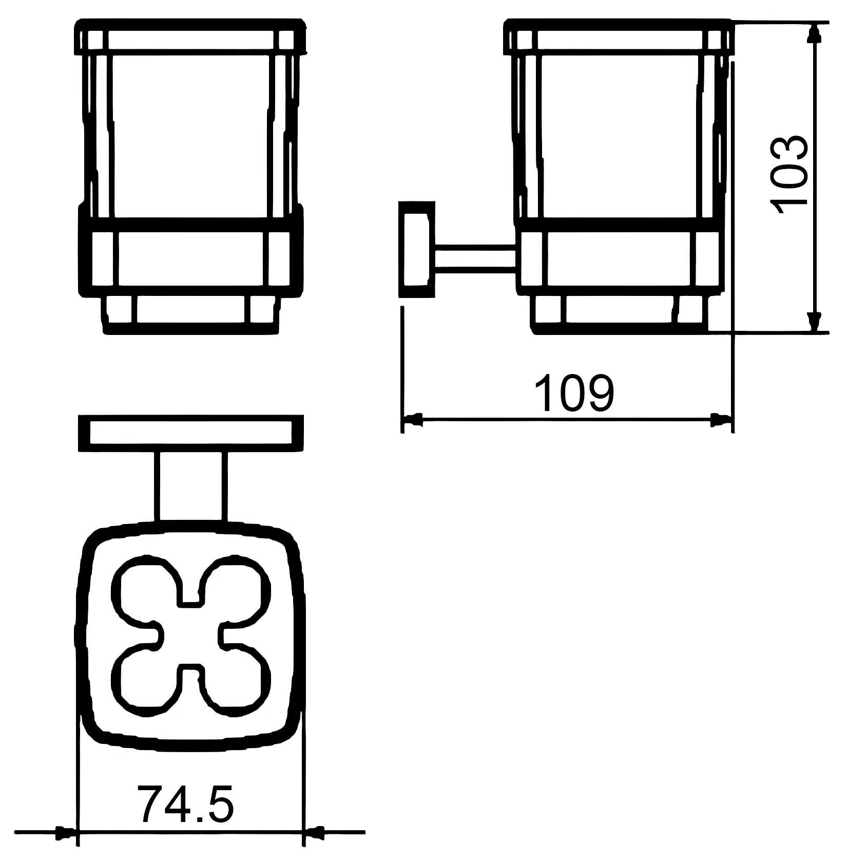 Langberger Alster 11929Z Держатель зубных щёток настенный