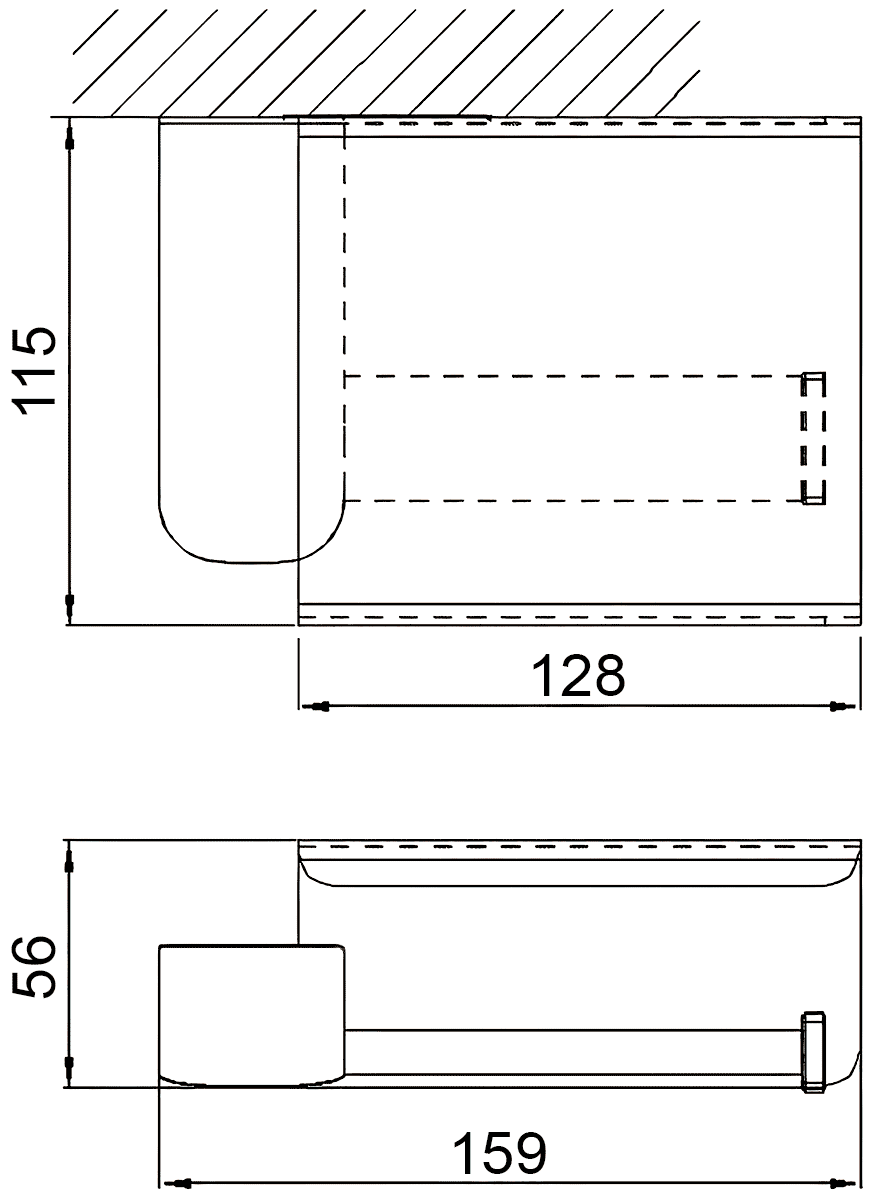 RUSH Thira TR36111B Держатель туалетной бумаги с крышкой