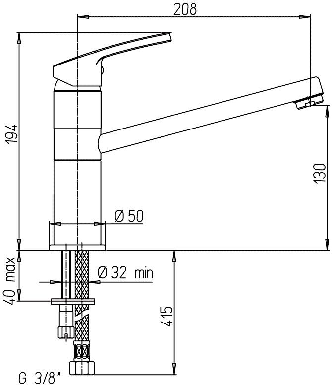 Paini Miura MRCR573 Смеситель кухонный