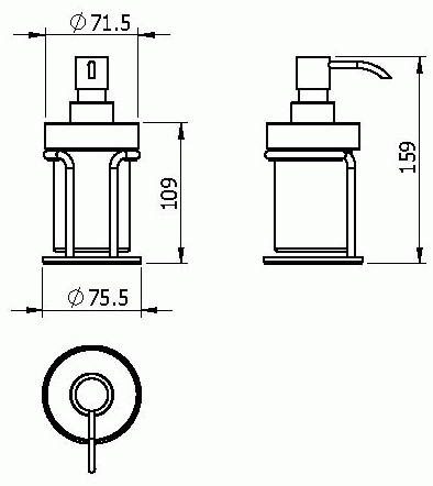 Langberger 10923A Диспенсер для жидкого мыла настольный (керамика)