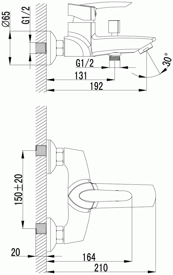 Lemark Mars LM3502C Смеситель для ванны