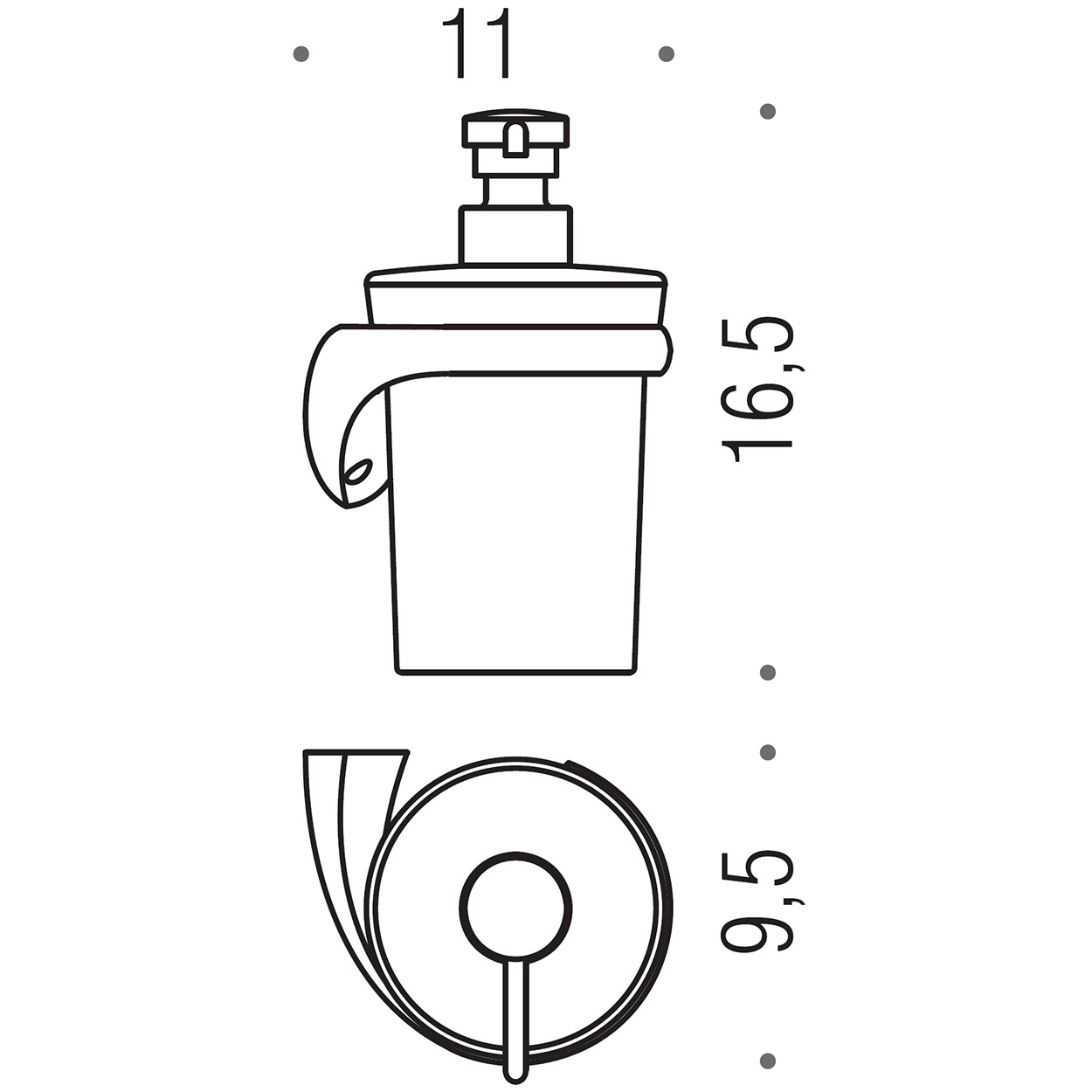 Colombo Link B9310 DX Диспенсер для жидкого мыла (правый)