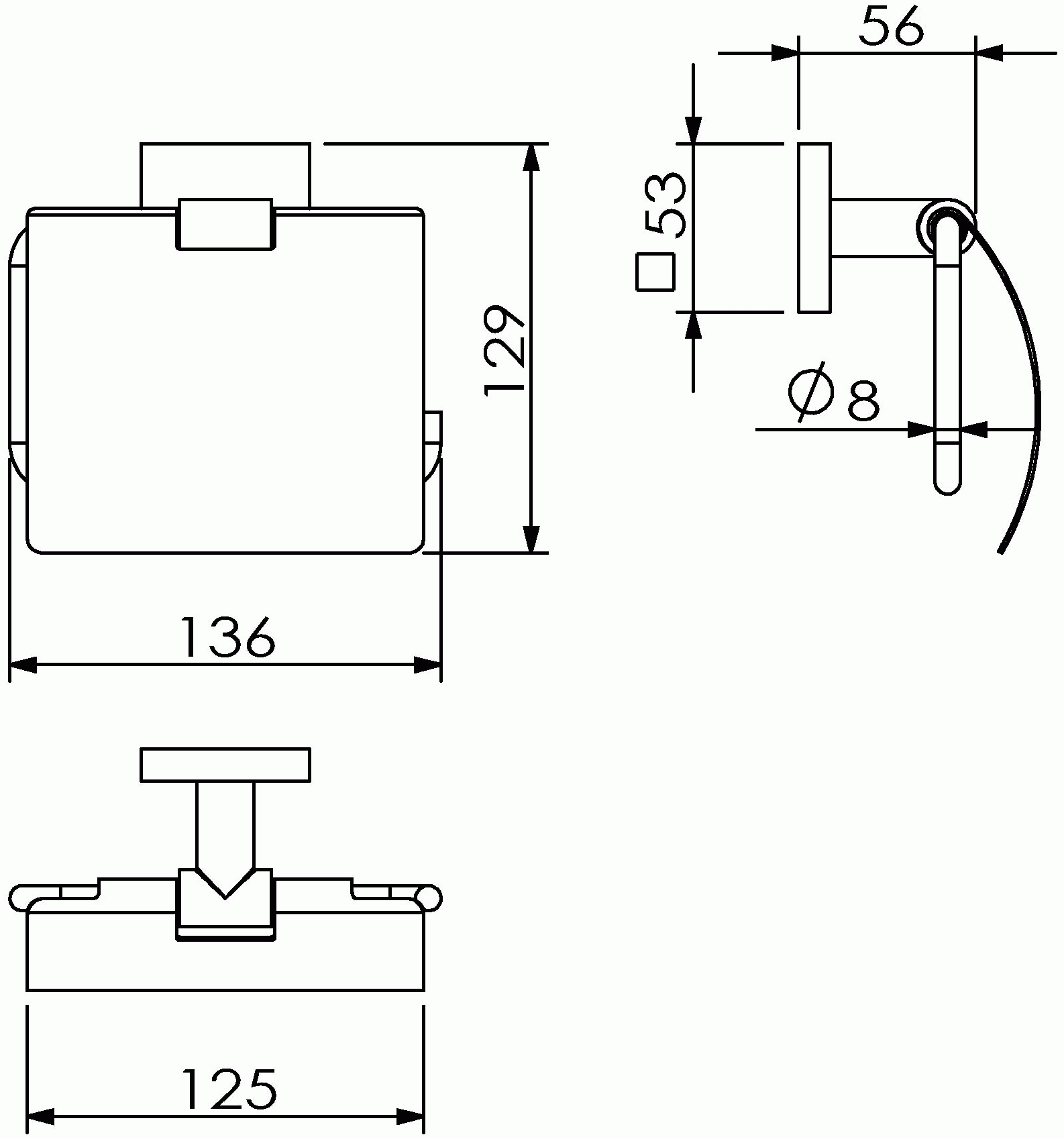 Langberger Ledro 11841X Держатель туалетной бумаги с крышкой