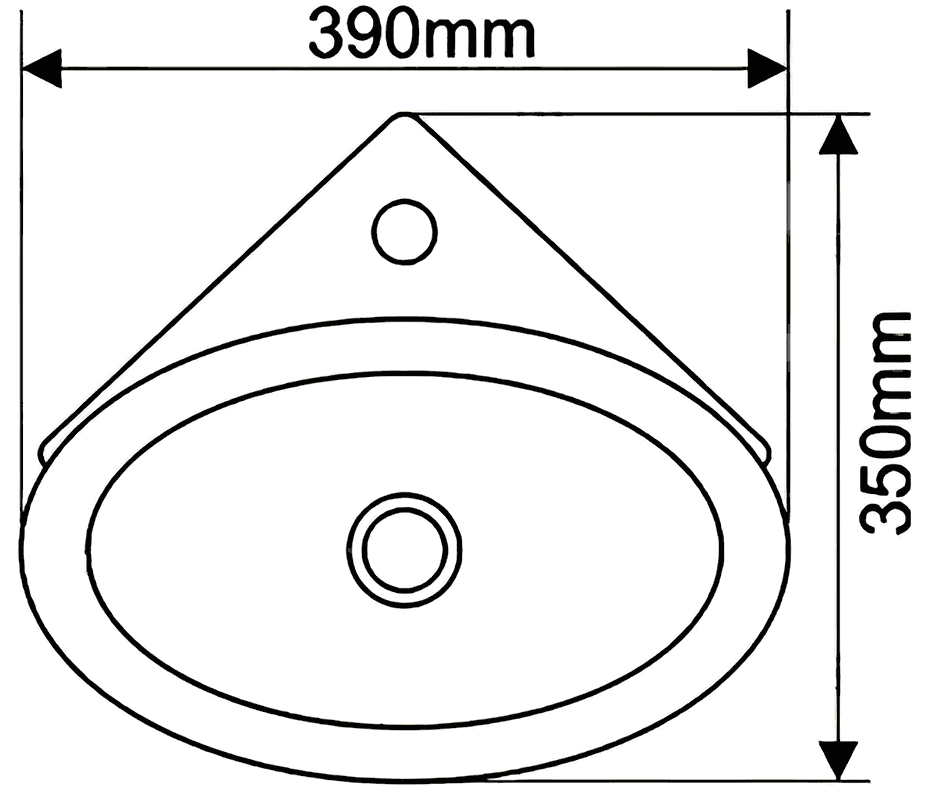 Melana MLN-E604 Раковина угловая 350x390