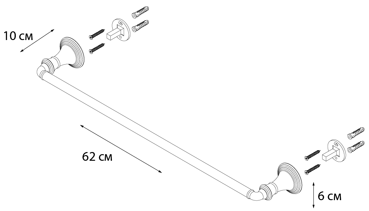 Fixsen Best FX-71601A Полотенцедержатель 60 см