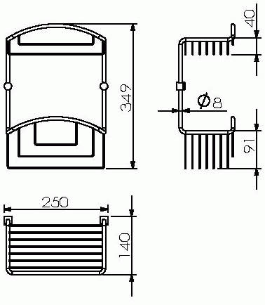 Langberger 10860H  Полочка-решётка двухъярусная