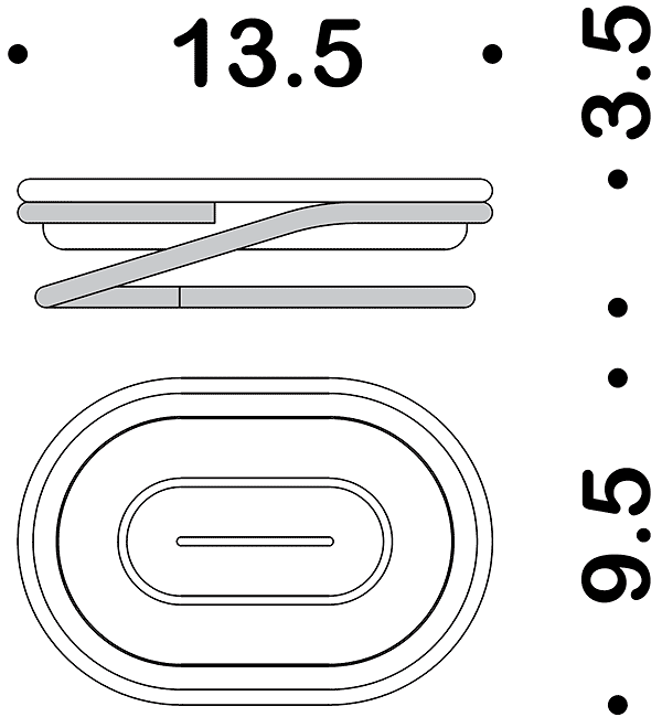 Colombo Luna B0140 Мыльница настольная