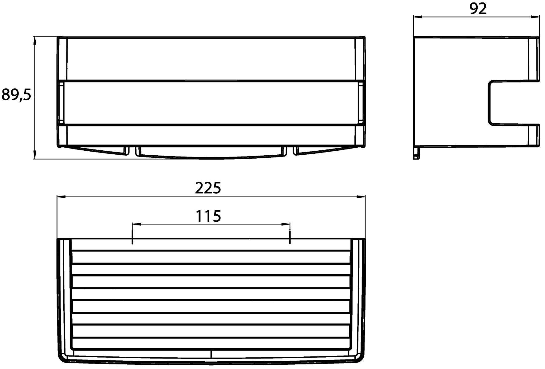 EMCO System2 3545 001 20 Полочка для банных принадлежностей 22 см