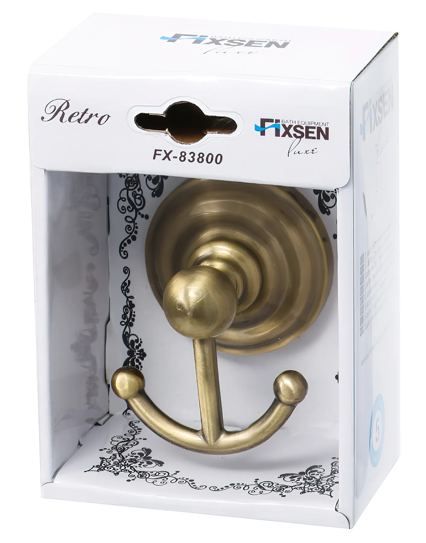 Fixsen Retro FX-83805 Крючок двойной (бронза)