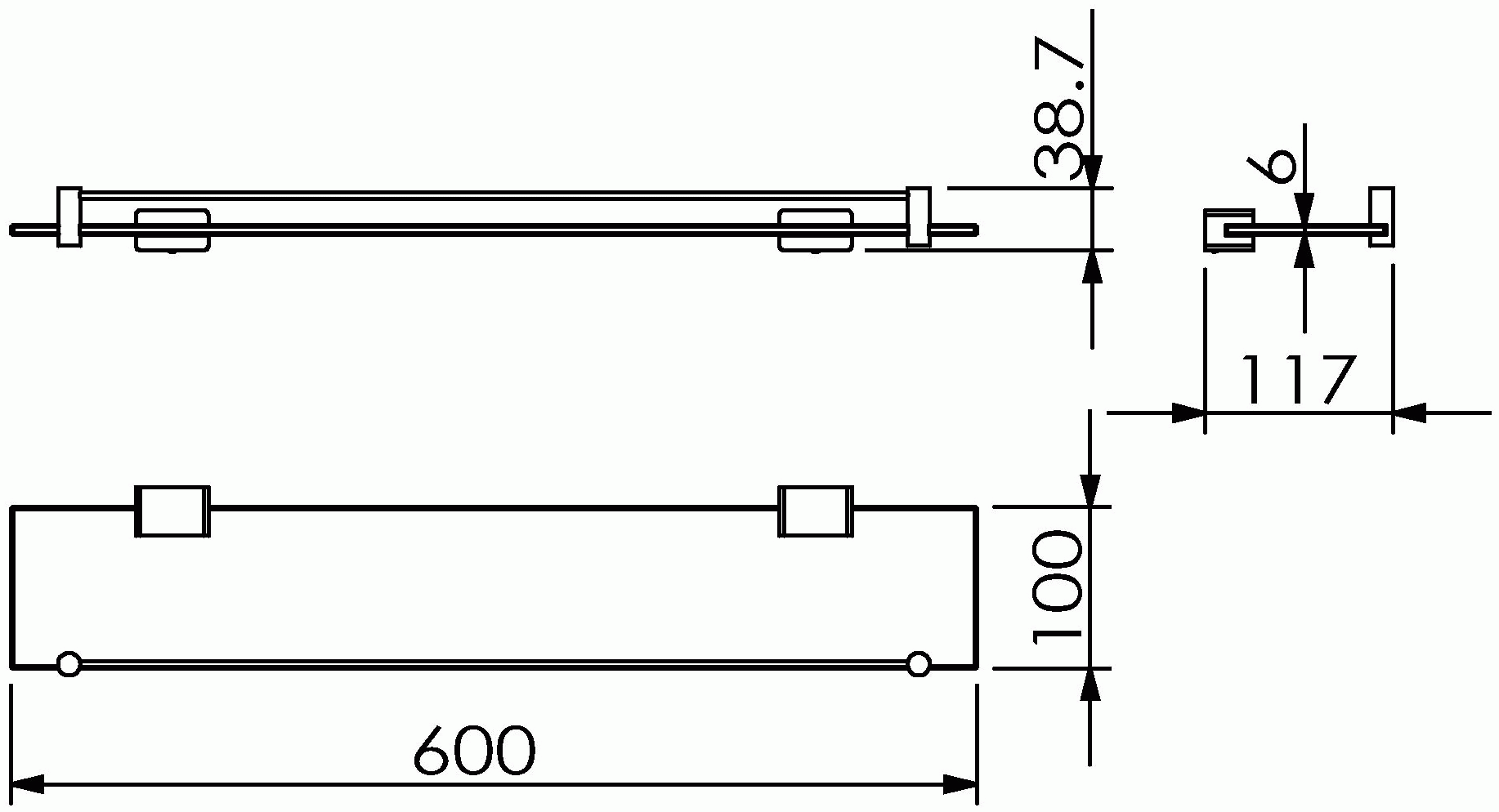 Langberger Vico 11351E Полка 60 см с ограничителем