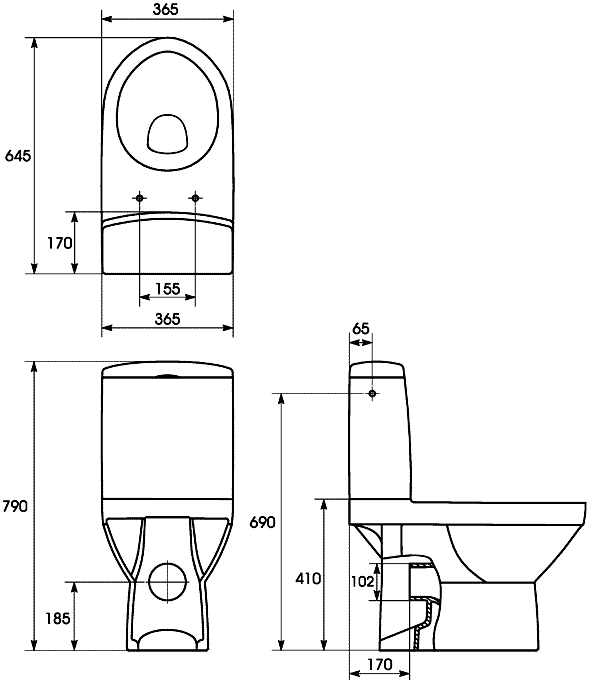 Cersanit Olimpia O011  Унитаз-компакт с сиденьем и крышкой Soft-Close